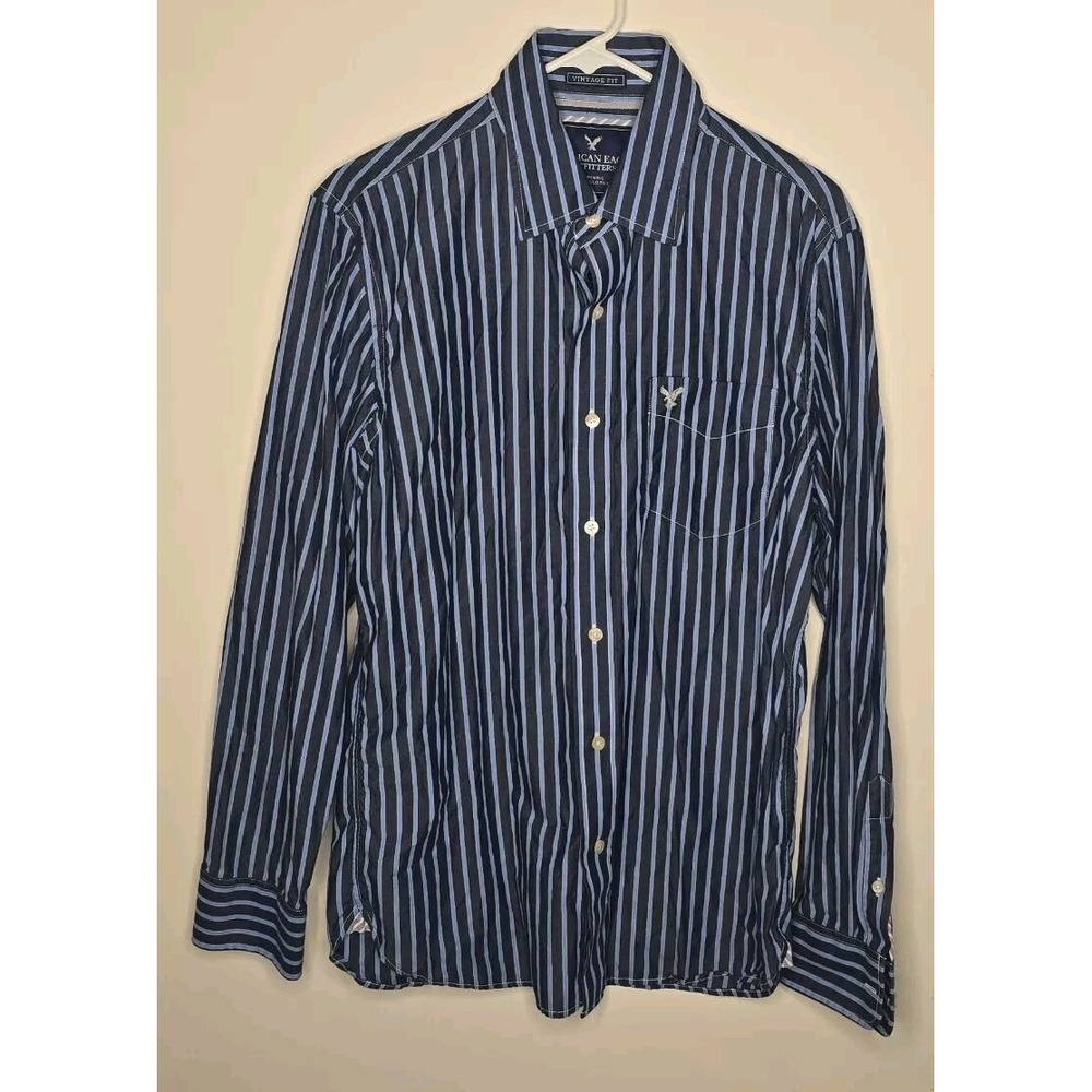 American Eagle Outfitters Button Up Dress Shirt Preppy Chest Pocket Medium
